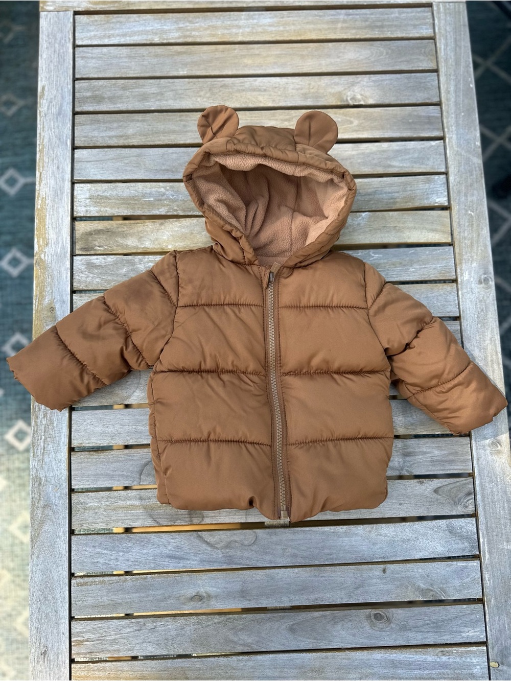 Old Navy Brown Bear Ear Jacket - Baby 0-6 M